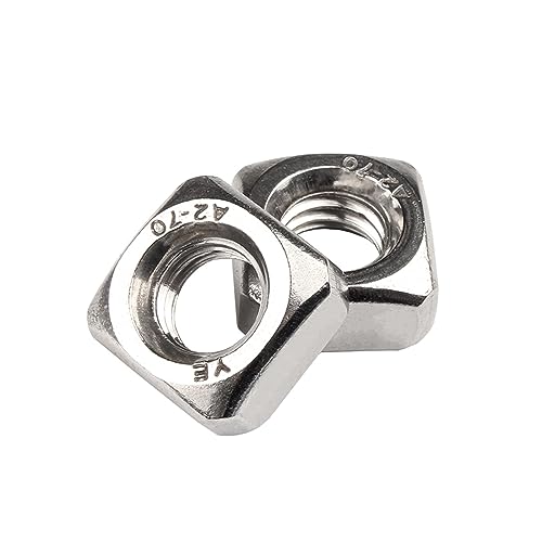 Rechteckmuttern, s 304 A2-70 Edelstahl DIN557 Metrische Mutter M3 M4 M5 M6 M8 M10 M12(M5 x 20Pcs) von YDHSIKK