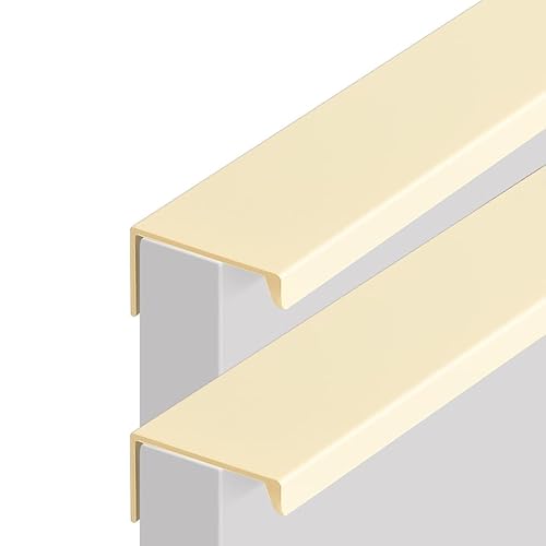 Schrank zieht Hellgelbe Küchengriffe, versteckte Schrankschubladengriffe, 2 Stück, Möbeltürgriffe, for Schrankschränke, Kleiderschränke, Aluminiumlegierung(Length 80mm) von YDHSIKK