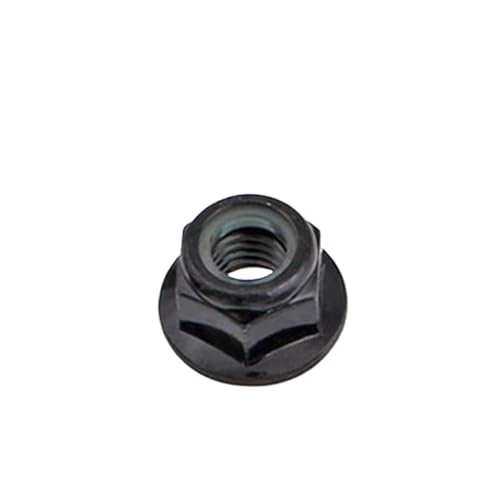 Selbstsichernde Sechskantmuttern-Sets Gewinde, 304/316 Edelstahl Sechskantflansch-Kontermutter Mehrfarbig M3-M10 Packung(Black Zincplated,M3 (20Pcs)) von YDHSIKK