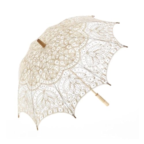 Spitzenschirm Sonnenschirm, Hochzeitsdekoration So Spitzenschirm Sonnenschirm for Hochzeitsdekoration und Foto Multicolor(Beige) von YDHSIKK