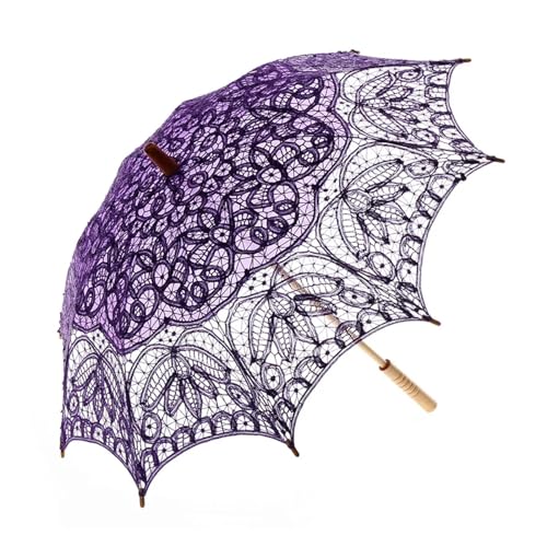 Spitzenschirm Sonnenschirm, Hochzeitsdekoration So Spitzenschirm Sonnenschirm for Hochzeitsdekoration und Foto Multicolor(Purple) von YDHSIKK