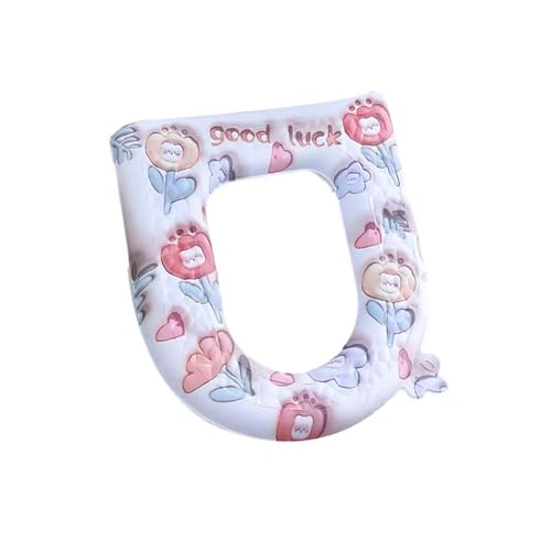 Toilettendeckel & Behälterdeckel EVA Toilet Seat Cover Pattern Inner 26x19cm Outer 42x39cm von YDHSIKK