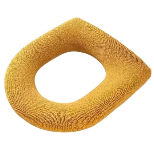 Toilettendeckel & Behälterdeckel Warm Knitting Toilet Seat Cover for Winter Multicolor 36x44cm(Yellow) von YDHSIKK