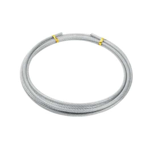 Wire Rope, 100M Edelstahl 0.5/0.6/0.8/1/1.2/1.5/2mm PVC Weiche Kabel Transparent Wäscheleine Draht Seil(1mm 7x7) von YDHSIKK