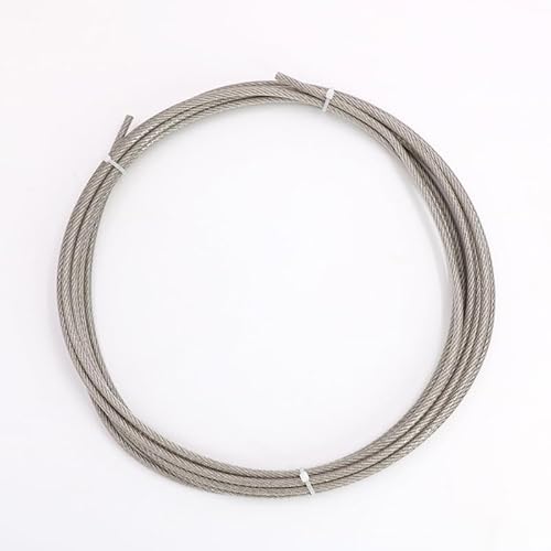 Wire Rope, 50/100M GRÜN/ROT/Schwarz/Kunststoffbeschichtetes Edelstahl-Drahtseilkabel 1MM-6MM Durchmesser(Clear,100M-1MM AFTER COATING) von YDHSIKK