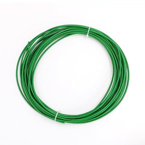 Wire Rope, 50/100M GRÜN/ROT/Schwarz/Kunststoffbeschichtetes Edelstahl-Drahtseilkabel 1MM-6MM Durchmesser(Green,100M-6MM AFTER COATING) von YDHSIKK
