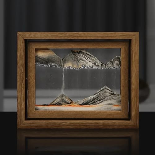 YDHSIKK EIN Bild! Glas 3D Liquid Motion Sandscapes Moving Sand Art Bild mehrere Größen Home Office Dekor von YDHSIKK