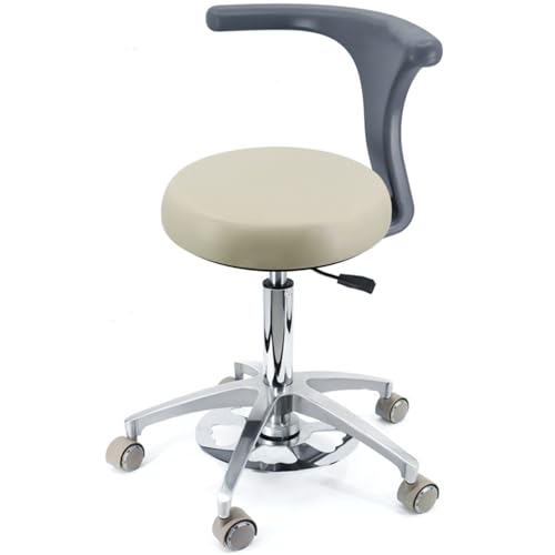 YDHSIKK Hocker Adjustable Height 360 Swivel Dental Stool Chair with Back Support Multicolor Multiple Sizes(B3,A11) von YDHSIKK