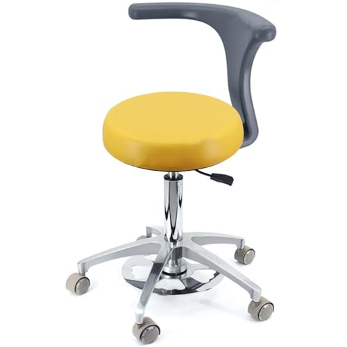 YDHSIKK Hocker Adjustable Height 360 Swivel Dental Stool Chair with Back Support Multicolor Multiple Sizes(B3,A12) von YDHSIKK