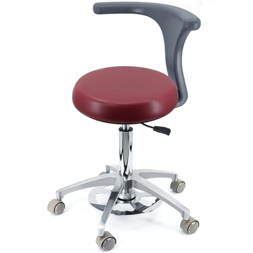 YDHSIKK Hocker Adjustable Height 360 Swivel Dental Stool Chair with Back Support Multicolor Multiple Sizes(B3,A13) von YDHSIKK