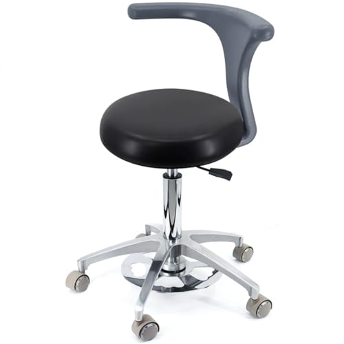 YDHSIKK Hocker Adjustable Height 360 Swivel Dental Stool Chair with Back Support Multicolor Multiple Sizes(B3,A4) von YDHSIKK
