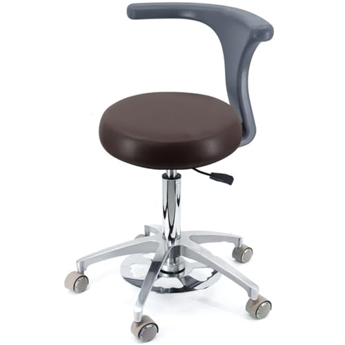 YDHSIKK Hocker Adjustable Height 360 Swivel Dental Stool Chair with Back Support Multicolor Multiple Sizes(B3,A5) von YDHSIKK
