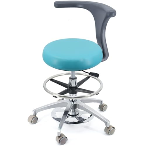 YDHSIKK Hocker Adjustable Height 360 Swivel Dental Stool Chair with Back Support Multicolor Multiple Sizes(B4,A1) von YDHSIKK