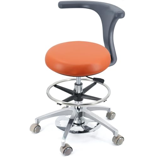 YDHSIKK Hocker Adjustable Height 360 Swivel Dental Stool Chair with Back Support Multicolor Multiple Sizes(B4,A10) von YDHSIKK