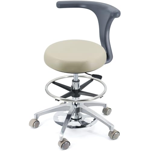 YDHSIKK Hocker Adjustable Height 360 Swivel Dental Stool Chair with Back Support Multicolor Multiple Sizes(B4,A11) von YDHSIKK