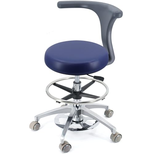 YDHSIKK Hocker Adjustable Height 360 Swivel Dental Stool Chair with Back Support Multicolor Multiple Sizes(B4,A8) von YDHSIKK