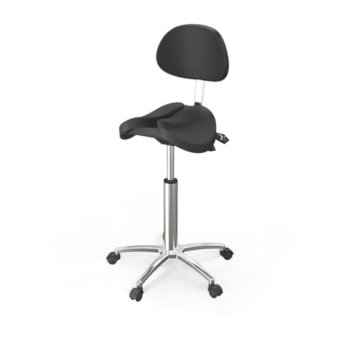 YDHSIKK Hocker Höhenverstellbarer hydraulischer Rolldrehhocker mit Rückenlehne und Fußstütze for Zahnarztpraxen, Massagekliniken, Spa-Salons, mehrere Farben(A3) von YDHSIKK