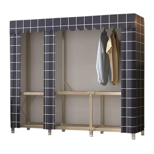 YDHSIKK Leinwand Kleiderschrank Potable Closet Stoff-Kleideraufbewahrungs-Organizer for Schlafzimmer, YDHSIKK Leinwand Kleiderschrank Potable Closet Stoff-Kleideraufbewahrungs-Organizer for Schlafzimmer, von YDHSIKK