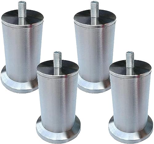 YDHSIKK Möbelbeine Robuste Tischbeine for Möbel, 4 Stück, Möbelfüße, höhenverstellbar, Möbelbeine aus Edelstahl, 3–73 cm(7.8Cm) von YDHSIKK