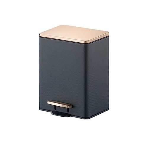YDHSIKK Mülleimer, Abdeckung for Home Wohnzimmer Licht Luxus Kreative Einfache Moderne Fuß Pedal Küche Bad Fuß Pedal Müll(B,L) von YDHSIKK