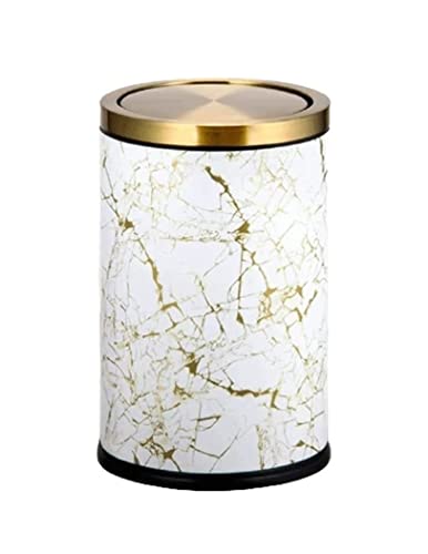 YDHSIKK Mülleimer, Mülleimer mit Schwingdeckel, modische, kreative Dose for Zuhause, Wohnzimmer, Küche, Badezimmer, Mülleimer, Wohnzimmer(D,9L) von YDHSIKK
