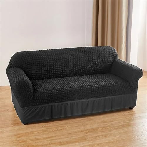 YDHSIKK Sofabedeckung l Form, Geschenk des Vaters, Elastischer Sofabezug aus Seersucker mit Rüschen, Mehrfarbig, mehrere Größen(11,Double145x185cm) von YDHSIKK