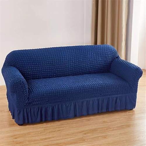YDHSIKK Sofabedeckung l Form, Geschenk des Vaters, Elastischer Sofabezug aus Seersucker mit Rüschen, Mehrfarbig, mehrere Größen(9,Double145x185cm) von YDHSIKK
