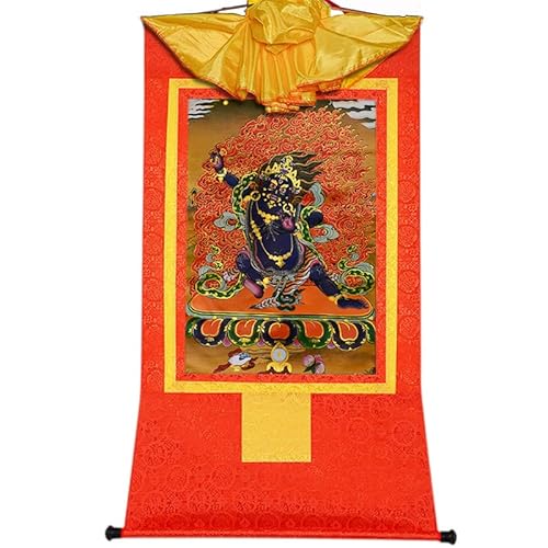 YDHSIKK Tibetische buddhistische Thangka Wand hängend, Thangka Buddhistischer Brokat-Wandteppich Vajrapani Meditation Zen-Dekor Mehrfarbig Mehrere Größen(Red,Medium(62cm*47cm)) von YDHSIKK