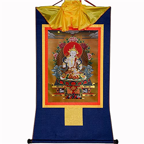YDHSIKK Tibetische buddhistische Thangka Wand hängend, Thangka Wandbehang Brokat buddhistischen Wandteppich Vajrasatva Multicolor mehrere Größen Home Decor(Blue,XL(120cm*82cm)) von YDHSIKK