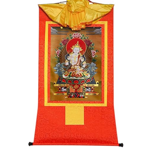 YDHSIKK Tibetische buddhistische Thangka Wand hängend, Thangka Wandbehang Brokat buddhistischen Wandteppich Vajrasatva Multicolor mehrere Größen Home Decor(Red,Medium(62cm*47cm)) von YDHSIKK