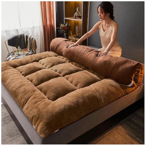 tragbarer faltbarer Holzkohlegrill, Grill im Freie Japanische Boden-Futon-Matratzen-Isomatte for Erwachsene 8cm Mehrfarbenmehrfachgrößen(Brown,100x200cm) von YDHSIKK