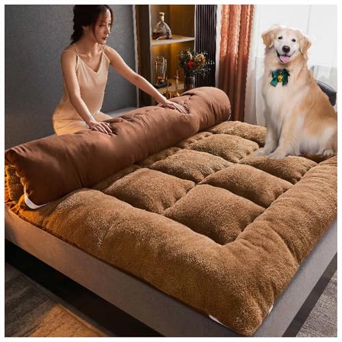 tragbarer faltbarer Holzkohlegrill, Grill im Freie Japanische Futonmatratze, 3,15 Zoll, 8 cm, mehrfarbig, mehrere Größen(Brown,200x220cm) von YDHSIKK