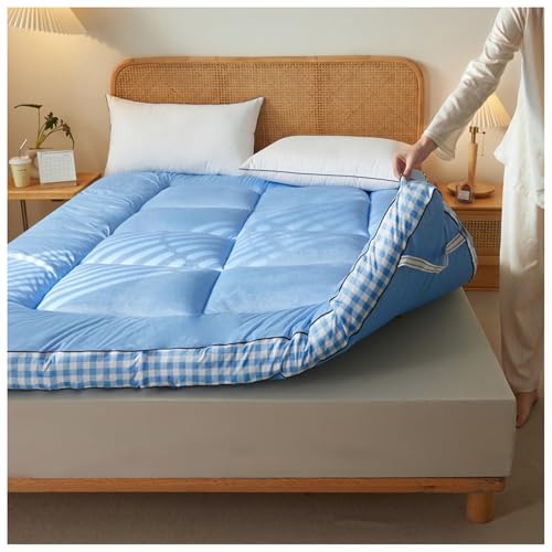 tragbarer faltbarer Holzkohlegrill, Grill im Freie Japanische Tatami-Futon-Bodenmatratze, mehrfarbig, mehrere Größen(Blue,100x200cm) von YDHSIKK
