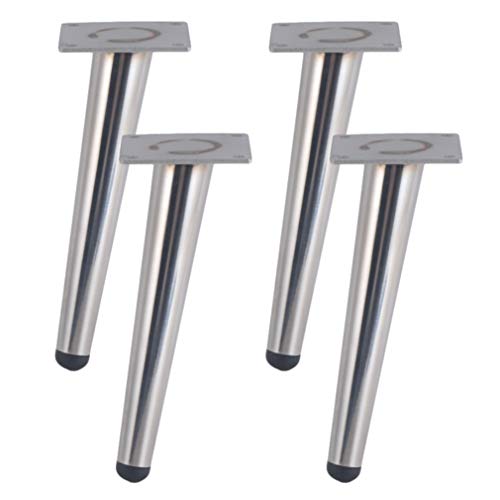 Möbelfüße X4 Metall Couchtisch Möbel Eisen TV Schrank Füße Edelstahl Gold Sofa Beine Schrank Beine Last Gewicht 800kg(Silber, 15cm) von YDHW-006
