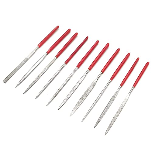 YDHfdc 10 Stück Mini Feilen Set feilenset schlüsselfeilen mit Gummigriff für DIY Bastelprojekte Schleifen von Holzschnitzereien - 2mmx100mm von YDHfdc