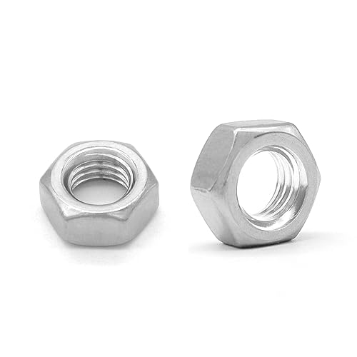 YDHfdc 50 Stück M4 Sechskantmutter 304 Edelstahl Mutter Standard Sechskant Edelstahlmutter für Schrauben, Gewindestangen und Gewindebolzen von YDHfdc