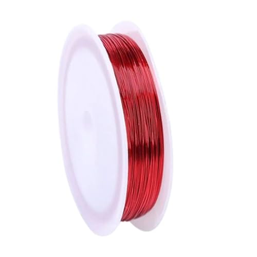 0,5 Mm Basteldraht 80 M (262,46 Fuß) Lang, Aluminiumschmuck, Die Drahtbrötchen Multi-farben Für Drahtverpackungen, Perlen, Skulpturen, Modellherstellung Und Blumenmuste(Size:262.46ft/80m,Color:rot) von YDJIANCAI