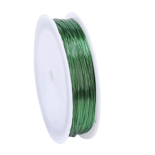 0,5 Mm Basteldraht 80 M (262,46 Fuß) Lang, Aluminiumschmuck, Die Drahtbrötchen Multi-farben Für Drahtverpackungen, Perlen, Skulpturen, Modellherstellung Und Blumenmuster(Size:262.46ft/80m,Color:grün) von YDJIANCAI