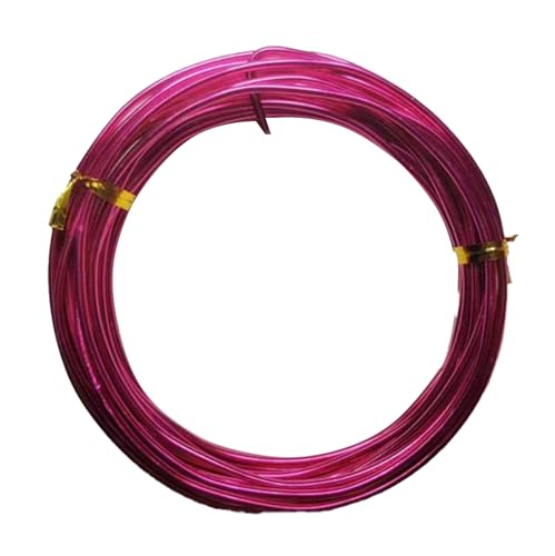 1 Brötchen 16,4 Fuß / 5m Drahtfarbe Aluminiumhandwerk, Für Schmuck Blumenherstellung Weicher Metall Perlenkabellendraht -aluminium -biegerdraht Für Diy -bastelblätter Ede(Size:2.0mm,Color:Rose Red) von YDJIANCAI