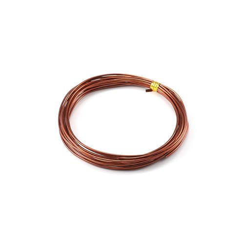 1mm Aluminium -handwerksdraht, 16,4 Fuß/5m Farbige Kunstdrahtrollen Für Schmuckherstellung, Diy -skulptur, Modellhandwerk, Perlen- Und Künstlerische Projekte (versch(Color:Brown) von YDJIANCAI