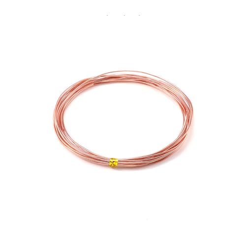 1mm Aluminium -handwerksdraht, 16,4 Fuß/5m Farbige Kunstdrahtrollen Für Schmuckherstellung, Diy -skulptur, Modellhandwerk, Perlen- Und Künstlerische Projekte (versch(Color:Copper) von YDJIANCAI