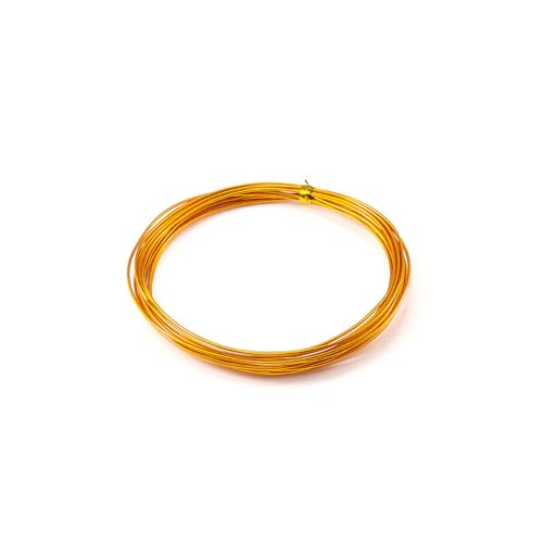 1mm Aluminium -handwerksdraht, 16,4 Fuß/5m Farbige Kunstdrahtrollen Für Schmuckherstellung, Diy -skulptur, Modellhandwerk, Perlen- Und Künstlerische Projekte (versch(Color:Dark Gold) von YDJIANCAI