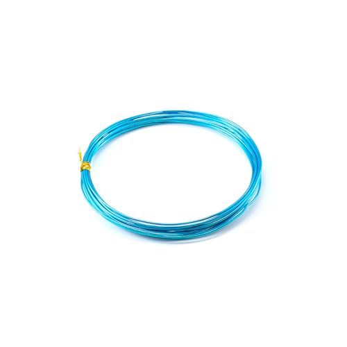 1mm Aluminium -handwerksdraht, 16,4 Fuß/5m Farbige Kunstdrahtrollen Für Schmuckherstellung, Diy -skulptur, Modellhandwerk, Perlen- Und Künstlerische Projekte (versch(Color:Sky Blue) von YDJIANCAI