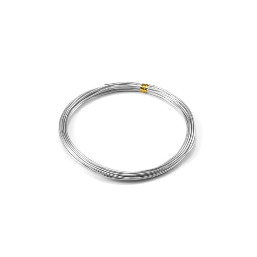 Silberrot Farbig Aluminiumfahrzeugdraht, 5 Brötchen (1 Mm, 1,5 Mm, 2 Mm, 2,5 Mm, 3 Mm) 16,4 Fuß Für Diy -schmuckherstellung, Skulptur, Modellhandwerk, Kunstversorg(Size:2.5mm×16.4ft（5m）,Color:Silber) von YDJIANCAI