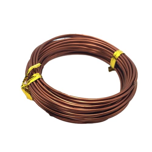 YDJIANCAI Weicher Aluminium Basteldraht - 1 Rolle - 3 Meter (9.84ft) Lang - 2mm Dicke - Bunt - Für Schmuckherstellung, Deko-Kränze, Kunstblumen und DIY Bastelprojekte(Size:9.84ft/3m,Color:'Red'> rot) von YDJIANCAI