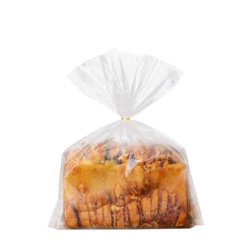 YDJIANCAI 100 Pack Klare Polypropylen -brotbeutel Für Bäckerei, Handgefertigte Brote, Brötchen Und Gebäck - Lebensmittel Sicher, Extra, Transparent(Size:9.44×13.38in（24×34cm）) von YDJIANCAI