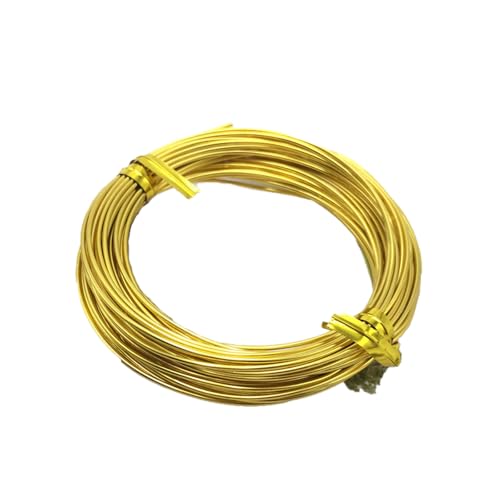 YDJIANCAI 65,61ft 20 M 1 Mm Farbiger Basteldraht - Flexibler Und Biegbarer Eisendraht Für Schmuckherstellung, Perlen, DIY -kunsthandwerk Und Dekoration(Color:Gold) von YDJIANCAI