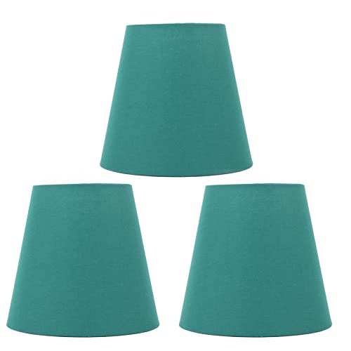 3pcs Stoffstofflampenschatten Innovative E14 Intervention Typ Moderner Stofflampenschirm Staubabdeckung für Schlafzimmer Bett (Dunkelgrün) von YDRCESMI