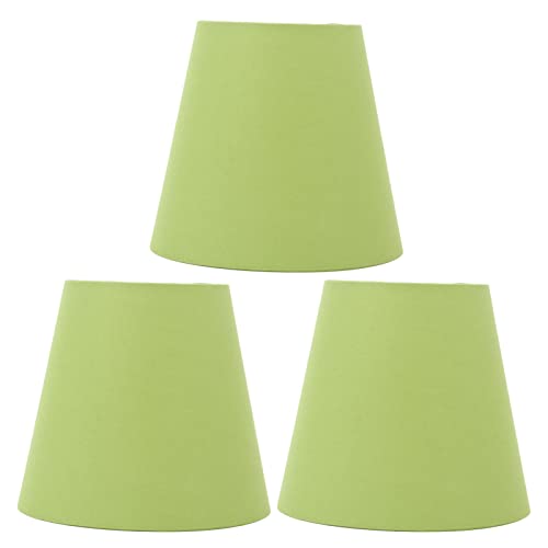 3pcs Stoffstofflampenschatten Innovative E14 Intervention Typ Moderner Stofflampenschirm Staubabdeckung für Schlafzimmer Bett (Erbsengrün) von YDRCESMI