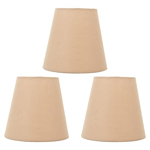 3pcs Stoffstofflampenschatten Innovative E14 Intervention Typ Moderner Stofflampenschirm Staubabdeckung für Schlafzimmer Bett (Khaki) von YDRCESMI